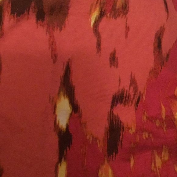 Calvin Klein Silk Blend Top Woman Multicolor Short Sleeve~Size XL - Picture 4 of 6